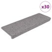 Alfombra autoadhesiva escalera sisal 30 uds 65x21x4 cm plateado