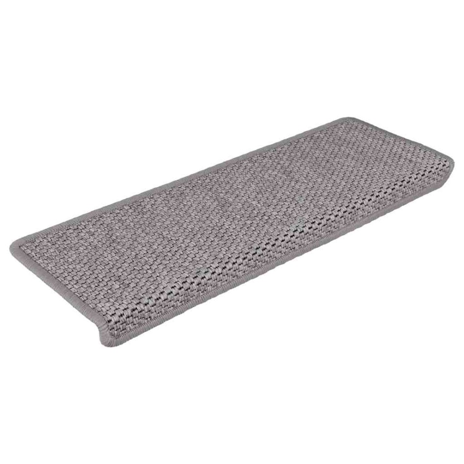 Alfombra autoadhesiva escalera sisal 30 uds 65x21x4 cm