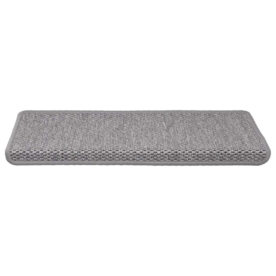 Alfombra autoadhesiva escalera sisal 30 uds 65x21x4 cm