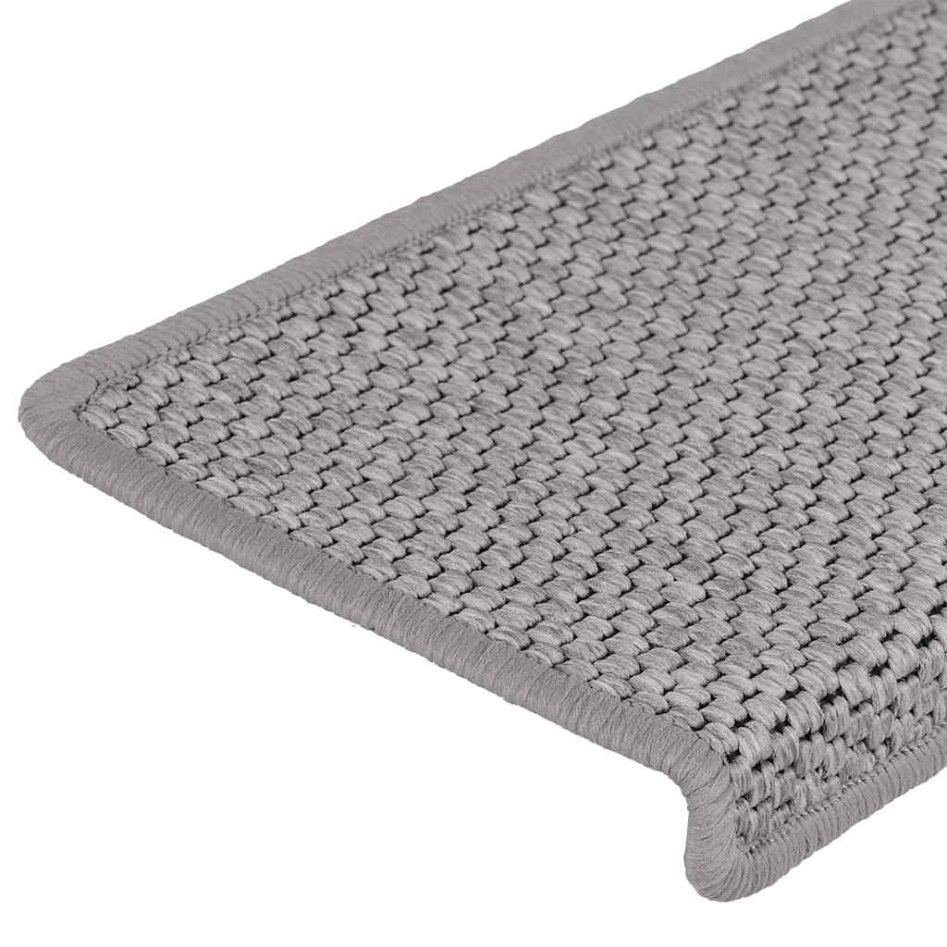 Alfombra autoadhesiva escalera sisal 30 uds 65x21x4 cm
