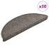 Alfombra autoadhesiva escalera sisal 30 uds marrón