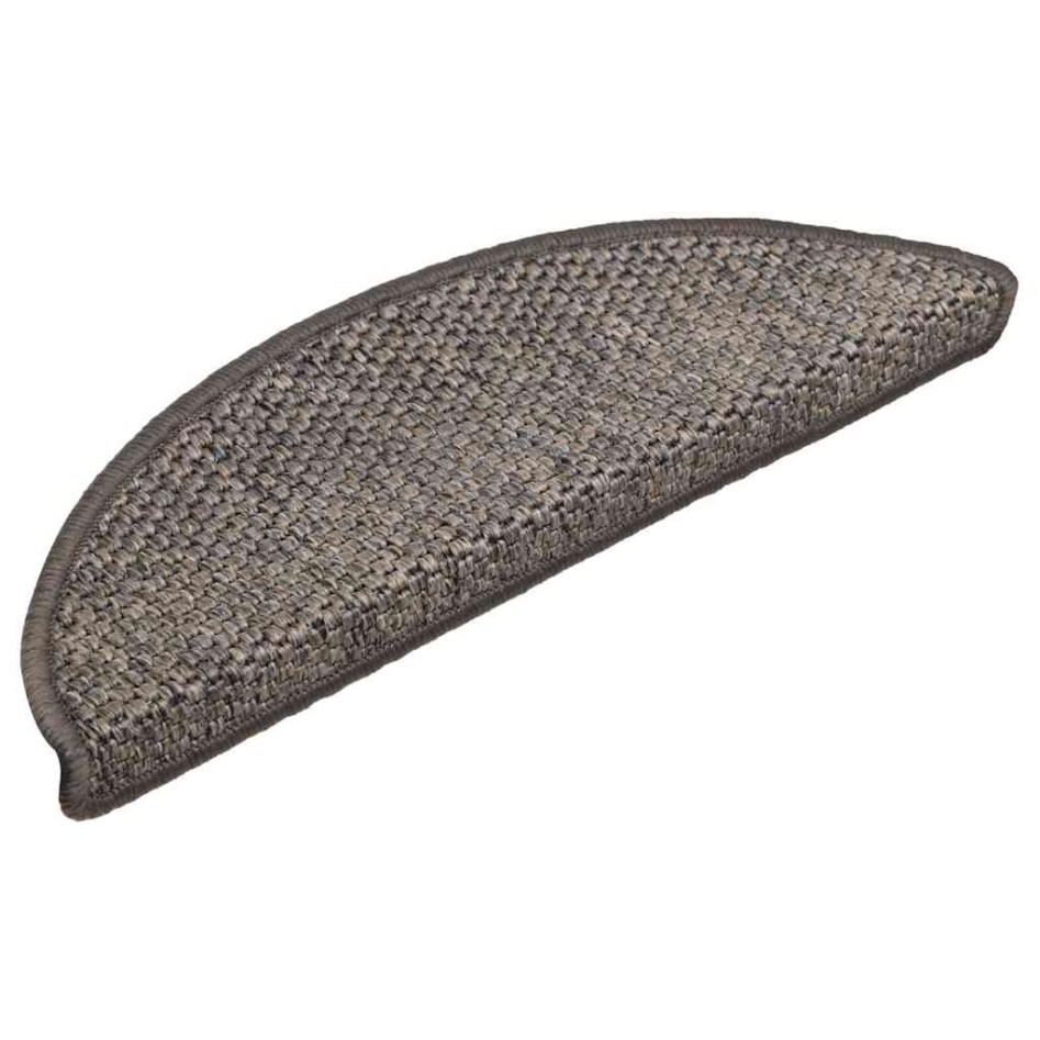 Alfombra autoadhesiva escalera sisal 30 uds marrón