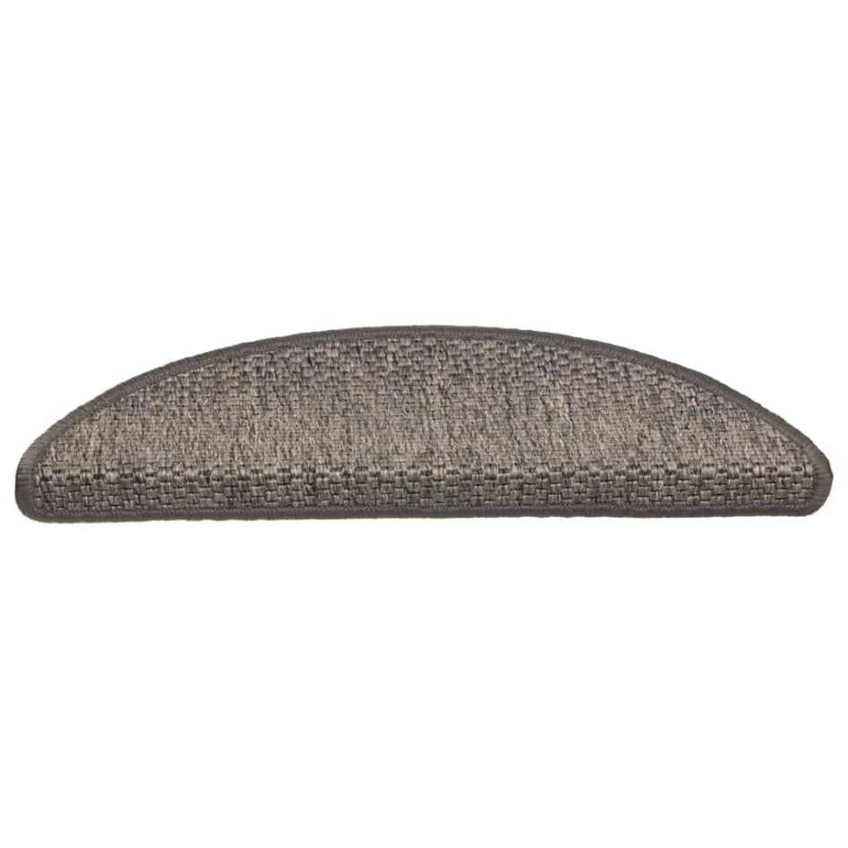 Alfombra autoadhesiva escalera sisal 30 uds marrón