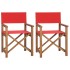 Sillas de director 2 uds madera maciza de teca