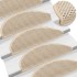 Alfombra autoadhesiva escalera sisal 30 uds 56x17x3 cm