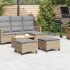 Taburetes de jardín con cojines 2 uds beige 55x55x36