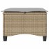 Taburetes de jardín con cojines 2 uds beige 55x55x36