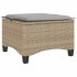 Taburetes de jardín con cojines 2 uds beige 55x55x36