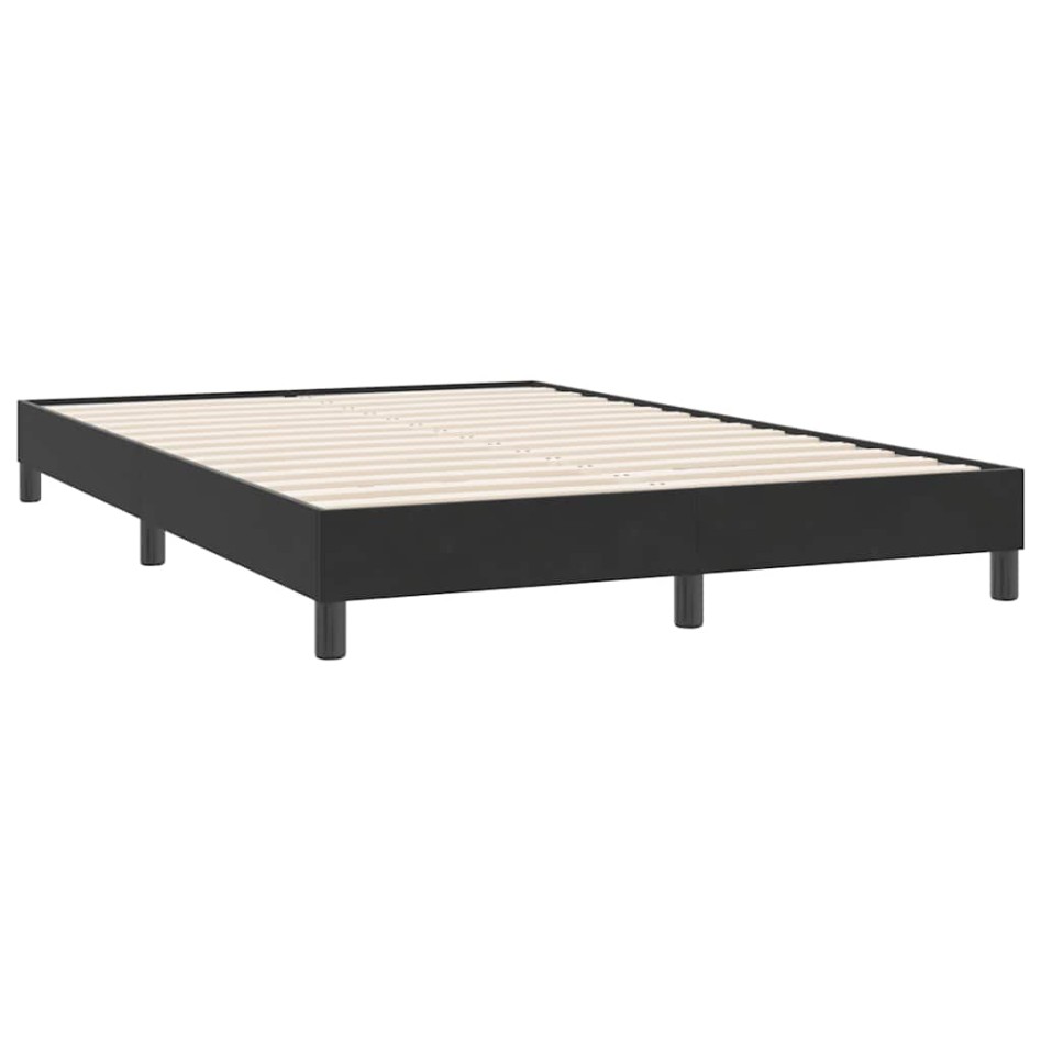 Cama box spring sin colchón terciopelo negro 160x220