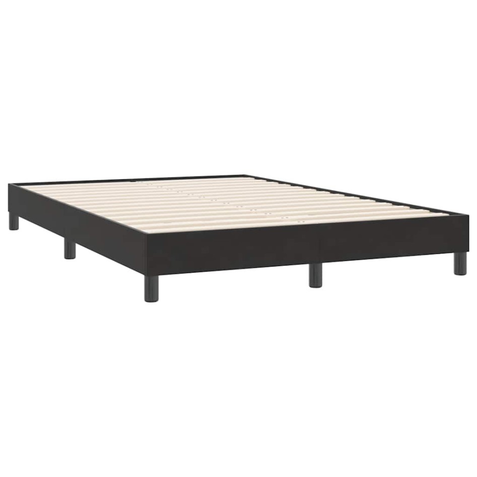 Cama box spring sin colchón terciopelo negro 160x220