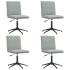 Sillas de comedor 4 unidades terciopelo gris