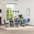 Sillas de comedor 6 unidades terciopelo
