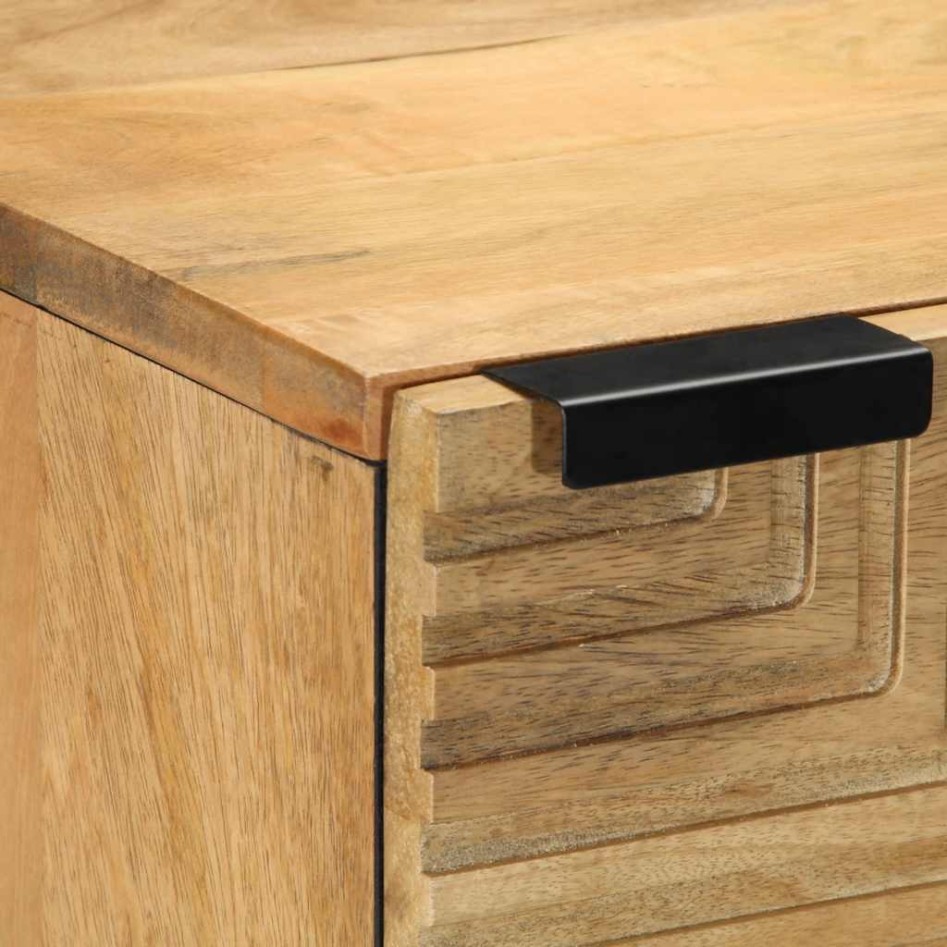 Aparador alto madera maciza de mango marrón 40x33x110