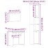Juego de muebles de baño 3 piezas madera ingeniería