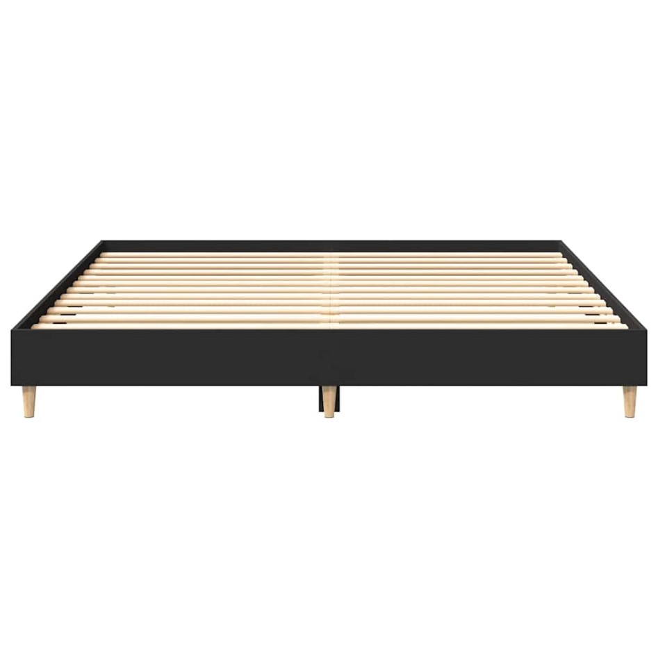 Cama sin colchón negro 180x200 cm madera de