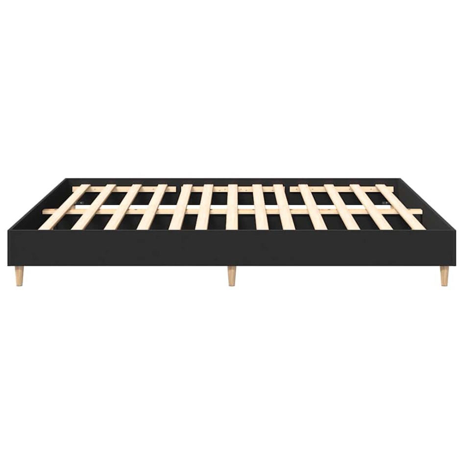 Cama sin colchón negro 180x200 cm madera de