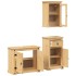 Juego de muebles de baño Corona 3 pzas madera maciza