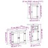 Juego de muebles de baño Corona 3 pzas madera maciza