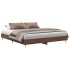 Estructura de cama sin colchón madera marrón roble 160x200