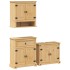 Juego de muebles de baño Corona 3 pzas madera maciza