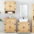 Juego de muebles de baño Corona 3 pzas madera maciza