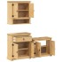 Juego de muebles de baño Corona 3 pzas madera maciza