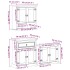Juego de muebles de baño Corona 3 pzas madera maciza