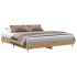 Estructura de cama sin colchón roble artesanal 180x200
