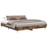 Estructura de cama sin colchón roble ahumado 160x200