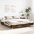 Estructura de cama sin colchón roble ahumado 160x200