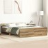Estructura de cama sin colchón roble artesanal 140x200