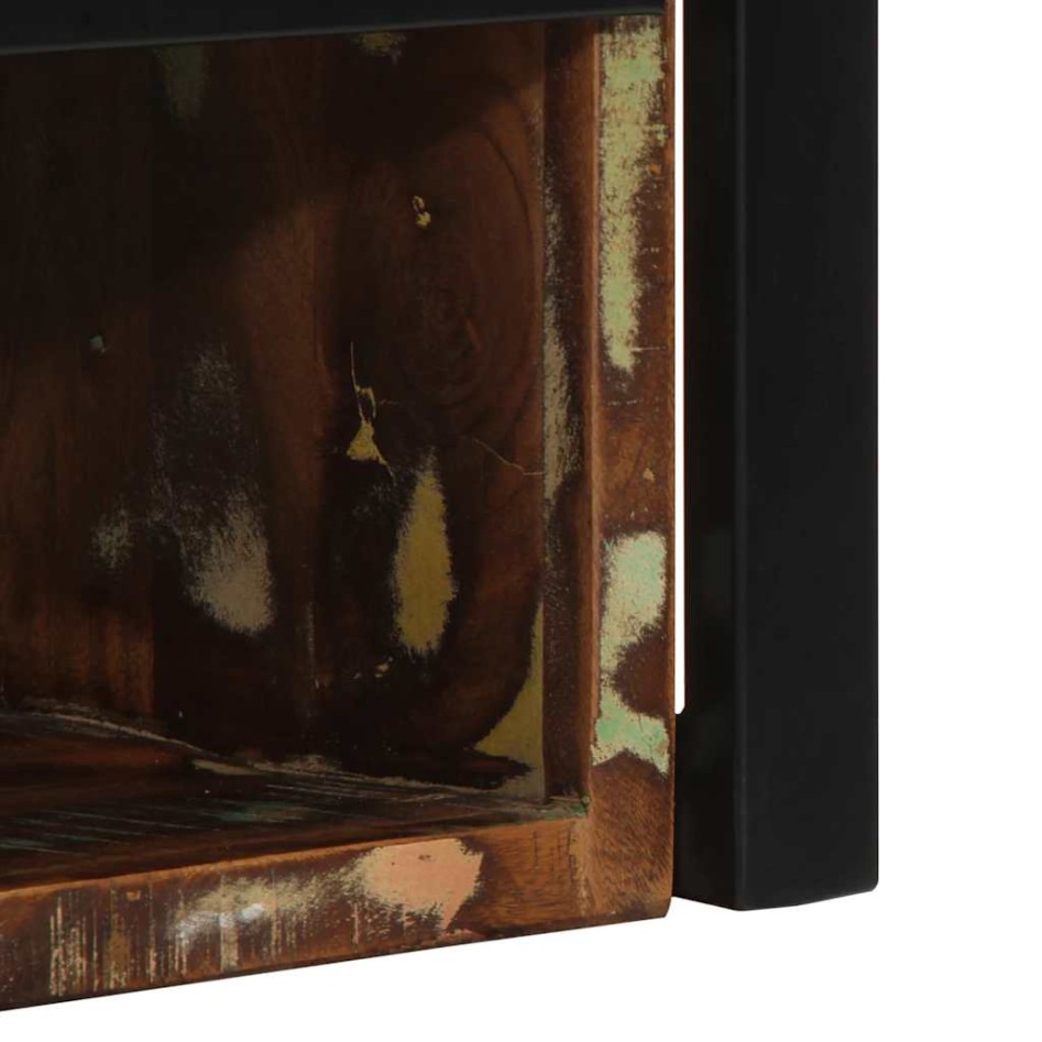 Mesilla de noche multicolor 40x35x40 cm madera maciza