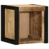 Mesitas de noche 2 piezas 40x35x40cm madera maciza rugosa