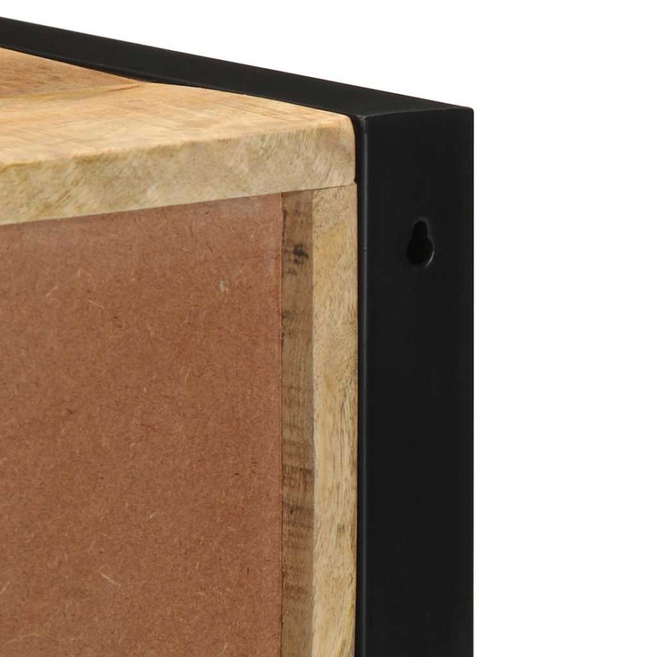 Mesitas de noche 2 piezas 40x35x40cm madera maciza rugosa