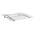 Marquesina para puerta PC plata y transparente 150x90 cm