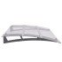 Marquesina para puerta PC plata y transparente 150x90 cm