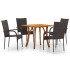 Juego de comedor para jardín 5 piezas