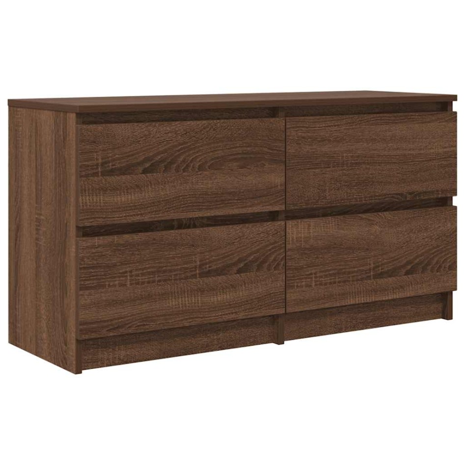 Mueble para TV madera contrachapada marrón roble 100x35x54