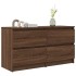 Mueble para TV madera contrachapada marrón roble 100x35x54