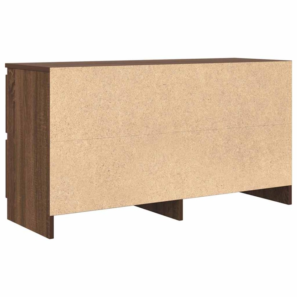 Mueble para TV madera contrachapada marrón roble 100x35x54