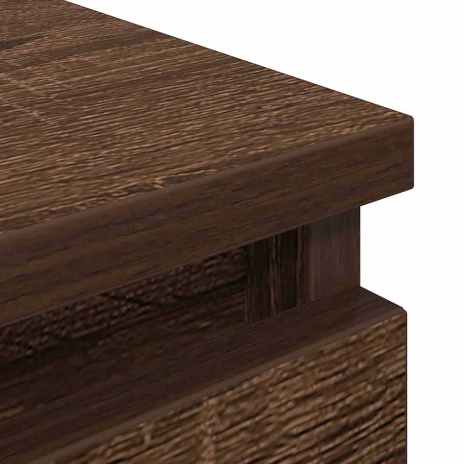 Mueble para TV madera contrachapada marrón roble 100x35x54