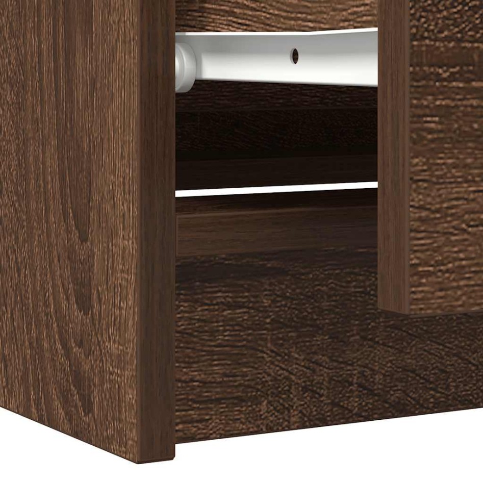Mueble para TV madera contrachapada marrón roble 100x35x54