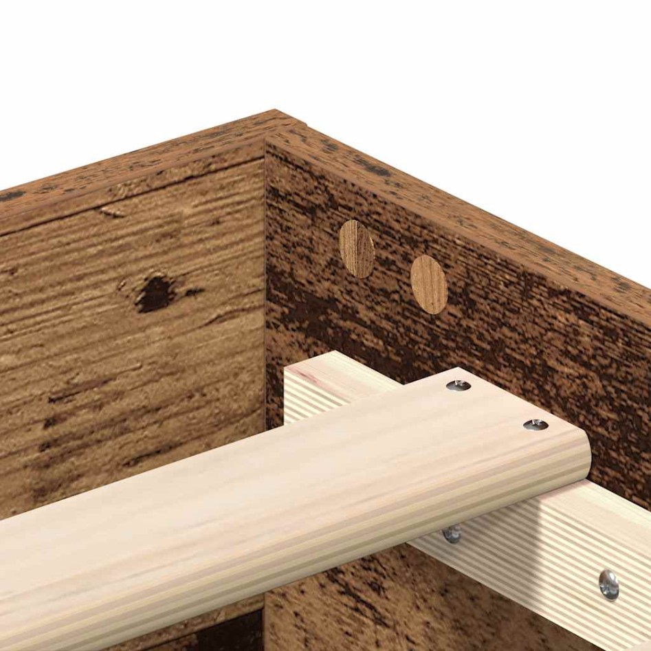 Estructura de cama sin colchón madera vieja 120x190 cm