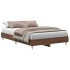 Estructura de cama sin colchón marrón roble 140x190 cm