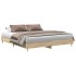 Estructura de cama sin colchón roble Sonoma 200x200