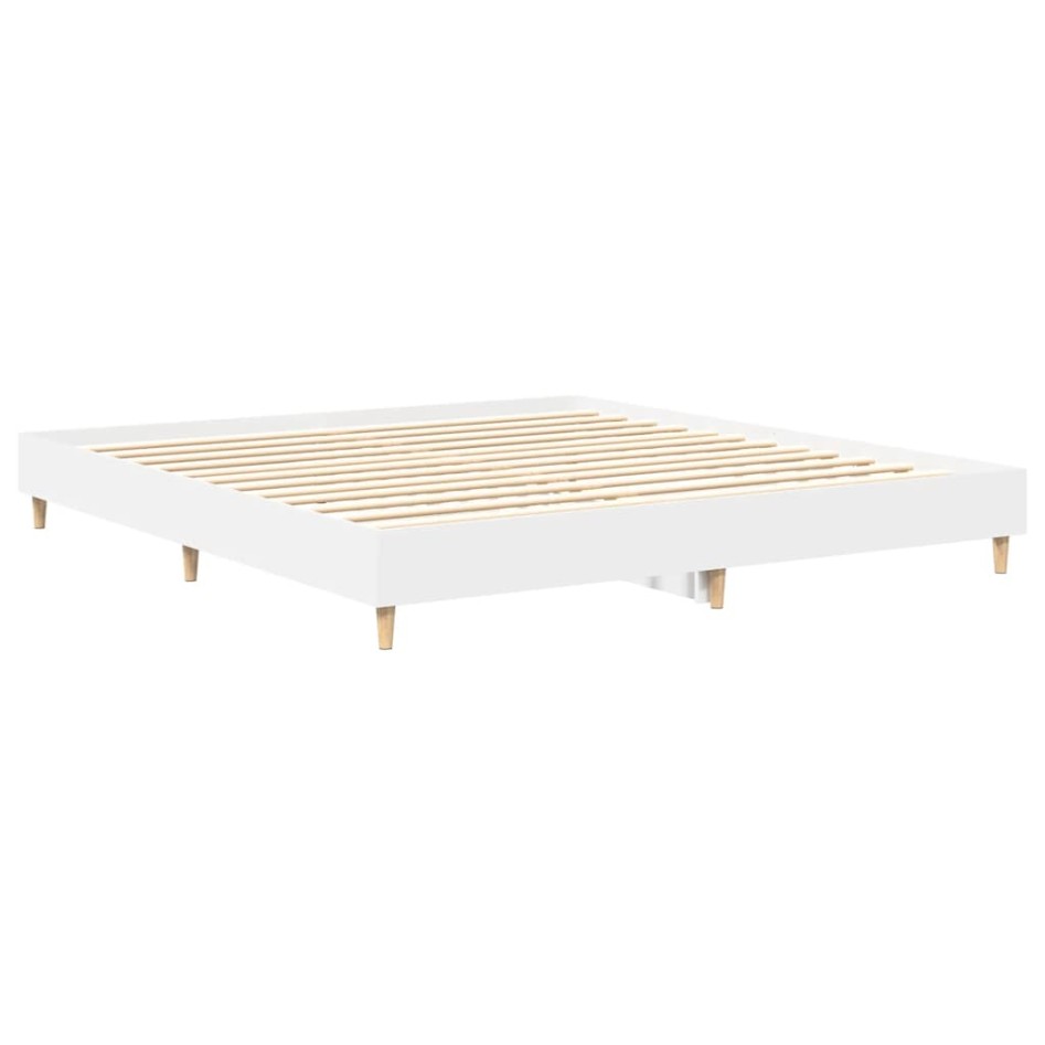 Estructura de cama sin colchón blanca 200x200