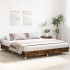 Estructura de cama sin colchón roble ahumado 200x200