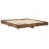 Estructura de cama sin colchón roble ahumado 200x200