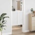 Puertas batientes diseño de lamas 2 par blanco 90x80