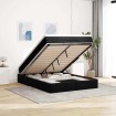Estructura cama otomana colchón tela negra 140x190 cm